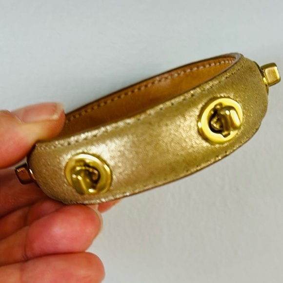 Gold Coach Bracelet with Turnlock Detail - Picture 2 of 5